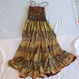 Silk Boho Maxi Dress